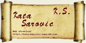 Kata Šarović vizit kartica